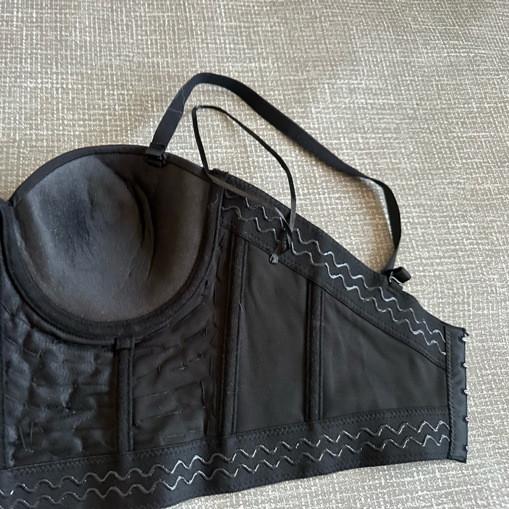 Gemstone Beaded Bustier Crop Top Corset Katy Perry  Festival Club wear size M - Picture 8 of 14